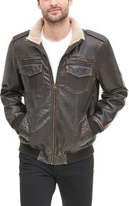 Venta al por mayor de alta calidad de la PU chaqueta de cuero para los hombres de moda chaqueta de invierno - Product Image 2