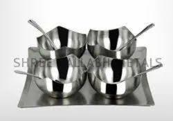Elegante Tazón de Servir de Metal para Cocina, Tazón de Acero Inoxidable para Alimentos, Vajilla Contemporánea para Mesa de Comedor, Plato para Servir Ensaladas y Frutas - Product Image 6