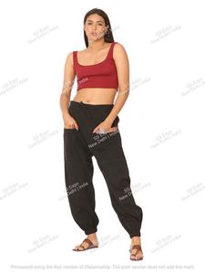 Pantalon Aladdin taille libre pour femme écologique Hippy Boho classique hiver Yoga trémie droite Harem tissé Baggy respirant plat - Product Image 3