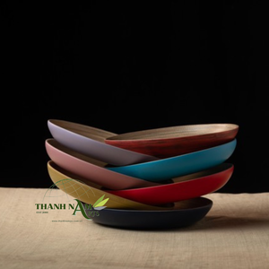 Bandeja para servir de madera tejida de bambú respetuosa con el medio ambiente al por mayor de Thanh Nam Arts - Product Image 2