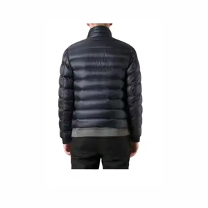 Veste rembourrée imprimée OEM à bas quantité minimale de commande pour homme Veste d'hiver décontractée avec logo personnalisé pour homme avec poches - Product Image 6