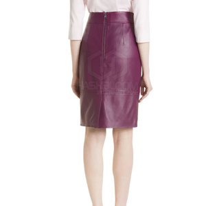2024 Custom Plus Size Women's Genuine Leather Natural Waist Lace Casual Breathable Mini Knitted Solid Pattern Pleated <b>Skirt</b> High - Product Image 3