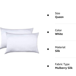 Taie d'oreiller en soie de mûrier pure accessoire de lit de luxe au toucher cool pour spa maison hôtel et voyage sommeil utilisation - Product Image 3
