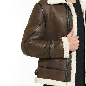 Meilleure Vente Prix Raisonnable Hommes Vestes En Cuir De Shearling Nouvelles Vestes En Cuir De Shearling Pour Hommes À La Mode - Product Image 6