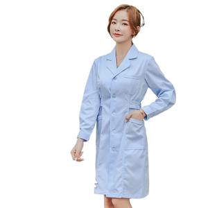 Venta al por mayor de uniformes de Enfermería de hospital conjuntos de cuello alto de manga corta de tela tejida traje de enfermera - Product Image 3