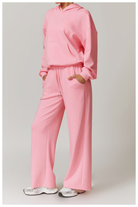 Conjunto personalizado de 2 piezas para mujer, Conjunto de sudadera, pantalones para correr, sudadera con pantalones de chándal, conjunto de pantalones de chándal con capucha en blanco para mujer - Product Image 2