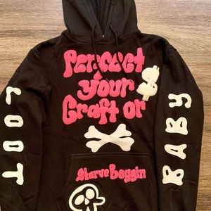 Sudadera con capucha con estampado de soplo 3D con logotipo privado personalizado de fábrica al por mayor, Sudadera con capucha recortada con dobladillo crudo y borde cortado de lana de algodón para hombre - Product Image 2