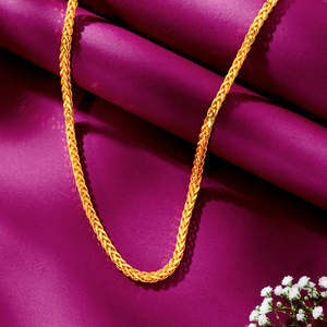 Cadena Religiosa de Oro de 18k con Perlas y Diamantes para Bodas y Fiestas - Product Image 1