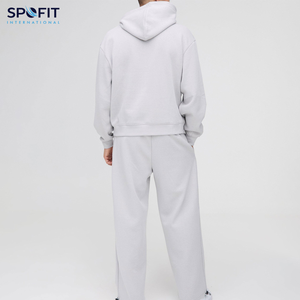 2025 survêtement d'hiver personnalisé hommes 450 GSM 100% coton polaire lourd survêtement à capuche et pantalon de survêtement Baggy survêtement ensemble - Product Image 2