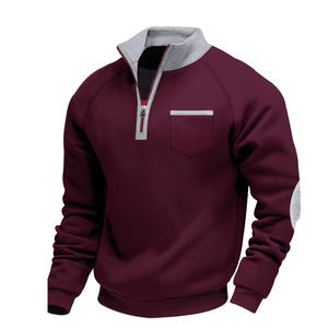 Sweat-shirt unisexe décontracté d'hiver à fermeture éclair quart de tour en coton 100% léger de haute qualité 2026, 2 pièces - Product Image 5