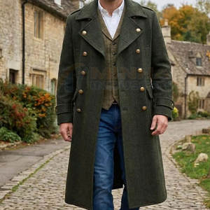 เสื้อโค้ทผู้ชายผ้าขนสัตว์ผสมโพลีเอสเตอร์ ทนทาน แฟชั่น สำหรับฤดูหนาว ราคาขายส่ง - Product Image 3