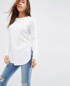 Private Label Women's Lightweight 100% Cotton T <b>Shirt</b> Relaxed Fit Apparel Factory Custom Woven Labels - Product Image 1