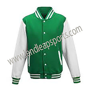 Mayorista Fabricante Chenille Bordado Parches College Varisty Chaquetas Béisbol Bomber Letterman Crop Leather Varsity Jacket - Product Image 1
