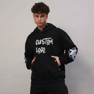 Vente en gros de vêtements de sport personnalisés pour hommes, ensemble de jogging d'hiver, pantalons de survêtement à capuche, piste avec impression de marque privée - Product Image 5
