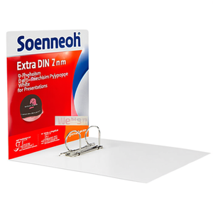Carpeta de Anillas Soennecken Extra Ancha de 37 mm DIN A4, 2 Anillas, Mecanismo en D, Polipropileno Blanco para Presentaciones - Product Image 2