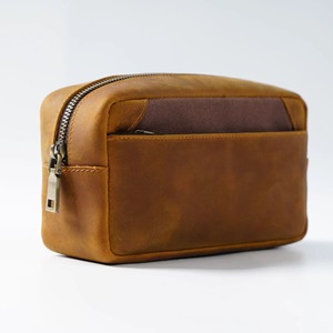 <b>Travel</b> Toiletry <b>Bag</b> for <b>Men</b> Leather Toiletries Shaving <b>Bags</b> <b>Small</b> Bathroom Hygiene Organizer Pouch - Product Image 2