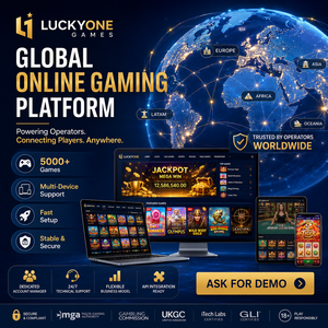 Plateforme de jeu en ligne Luckyone Games, système multi-jeux, sécurisé, fiable, portable, numérique pour salles de jeux d'arcade - Product Image 1