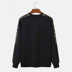 Casual hombro sublimación pulóver sudaderas patrón sólido liso teñido para hombres - Product Image 2