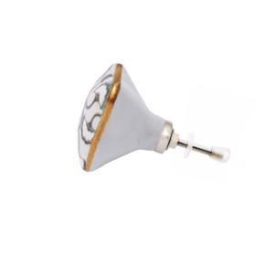 Meubles marocains de luxe or travail fleur boutons en céramique hexagone inspiré tiroir armoire poignée tire armoire commode cuisine - Product Image 2