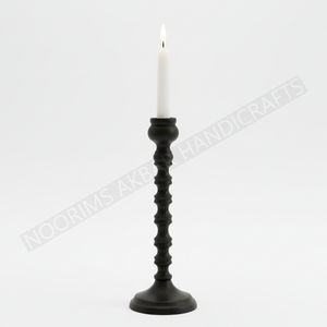 เชิงเทียนอลูมิเนียมตกแต่งบ้านและงานแต่งงานเชิงเทียนสำหรับตกแต่งบ้านโต๊ะเทียนสีดำ - Product Image 5