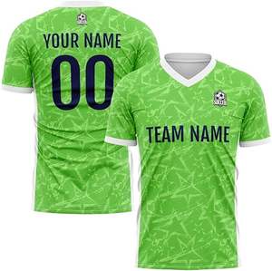 Ensemble d'uniformes de football personnalisables de haute qualité pour hommes uniformes respirants à col en V pour adultes Style optimal pour les vêtements d'été Service OEM - Product Image 4