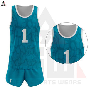 Ensembles d'uniformes de volley-ball personnalisés de haute qualité 100% polyester dernière conception professionnelle avec technologie imprimée - Product Image 2