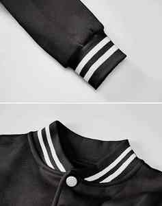 Veste de style baseball universitaire pour femmes High School Letterman Winter Crop Bomber Custom OEM ODM Coupe-vent Fabricant - Product Image 3