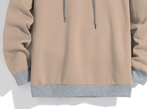 Vente en gros Sweat à capuche personnalisé Sweat à capuche en polaire légère de couleur unie pour hommes à capuche de sport à capuche à manches longues - Product Image 3