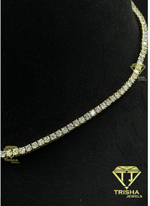 สร้อยคอประดับเพชรสีทองขาว14K สำหรับเทนนิสสร้อยคอแนวฮิปฮอปประดับอัญมณีวิบวับสำหรับบุรุษและสตรี - Product Image 3