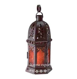 Modern Design Arabian Style Color Full Glass <b>Lantern</b> New Handmade Latest Design Black <b>Lantern</b> for Lighting Decoration for Home - Product Image 1
