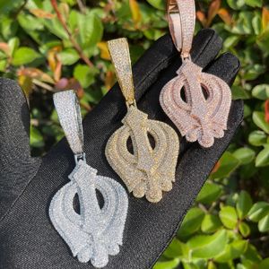 Vente flash Pendentif Hip Hop personnalisé en argent S925 avec diamant rond brillant de taille brillante cultivé en laboratoire, pendentif unisexe glacé - Product Image 5