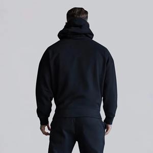 Sweat-shirts d'hiver en molleton 100% coton pour homme, coupe classique, broderie, impression numérique, motif uni, 360g, séchage rapide, respirant - Product Image 4