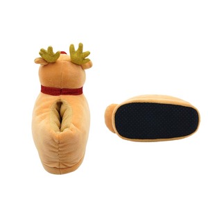 Pantofole in peluche a forma di <span class=keywords><strong>cervo</strong></span> all'ingrosso, personalizzabili per Natale, pantofole da interno in peluche a forma di animale - Product Image 1