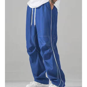 <b>Men's</b> <b>Baggy</b> Fit Nylon <b>Trousers</b> With Utility Style And Reflective <b>Baggy</b> Nylon <b>Trousers</b> - Product Image 2