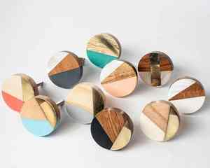 Bouton en résine écologique, design élégant, quincaillerie pour accessoires de maison et de cuisine, pour l'exportation au prix de gros - Product Image 1