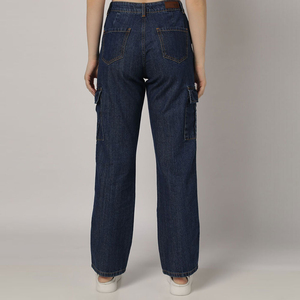 Pantalon en jean pour femme de couleur unie écologique de marque Prix ​​bas Fabricant en gros Toutes saisons Pantalon en jean pour femme - Product Image 3