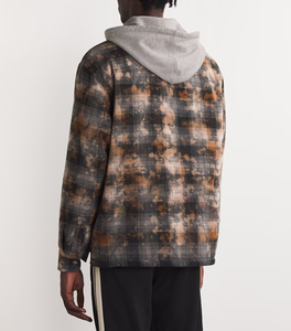 Custom Breathable Windproof Winter Zip up Hoodie <b>Jacket</b> Unisex Outerwear <b>with</b> <b>Fleece</b> <b>Lining</b> Dual Chest Pockets Drawstring Hood - Product Image 4