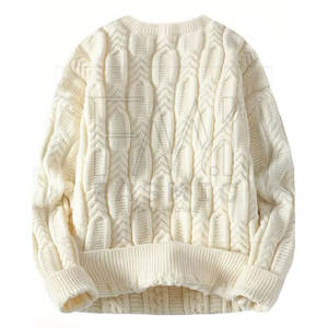 2025 nouveau 100% laine col rond hommes pull chandails Anti-boulochage respirant haute qualité hiver laine doublure - Product Image 3