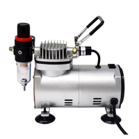 Compresseur d'airbrush TC-20B 1/6HP, pompe à air à piston sans huile sans airbrush avec fonction d'arrêt automatique