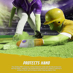 ถุงมือเบสบอลป้องกันมือซ้ายระบายอากาศได้ดีตัวป้องกันแบบเลื่อนได้มือขวาผลิตจากปากีสถาน - Product Image 4