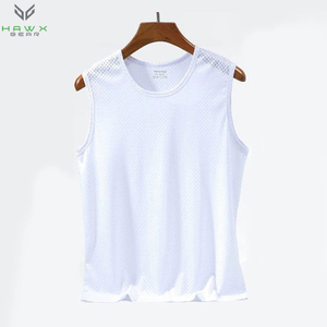 Logotipo personalizado de algodón de talla grande para hombres Muscle Gym Running Stringer Tank Tops Fitness Bodybuilding Tank Tops - Product Image 4