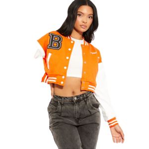 Vêtements de tous les jours femmes veste universitaire élégant Baseball Bomber Letterman vêtements d'extérieur mode décontracté vêtements confortables - Product Image 1