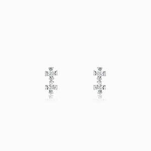 Pendientes de moda con forma de flor de Bedstraw de plata pura 925 - Product Image 2