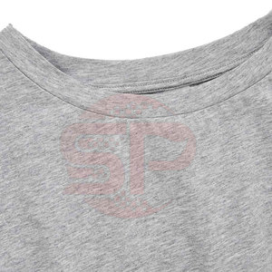 Camiseta ligera hecha a medida de manga corta para mujer Camiseta corta con cuello redondo de color sólido a precio razonable - Product Image 3