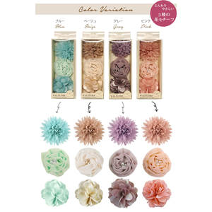 Wolflore Salon de Soiree Set de 3 pièces Autocollants muraux Motif de fleurs Décoration Lavable Bleu/Beige/Gris/Rose pour la décoration de la chambre à coucher du salon - Product Image 5