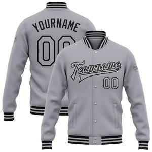 Vente en gros dans l'industrie directe de bombardier décontracté pour l'hiver blanc rouge-doré veste bicolore Varsity Letterman à snap complet - Product Image 6
