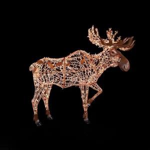 BLACK FRIDAY Mr. Moose Lights Golden White Floor Standing Christmas Tree - Product Image 1