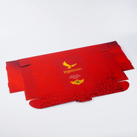 Boîte d'emballage en carton auto-érectile recyclable avec logo imprimé en relief pour 6 ou 12 packs de boissons, sodas, bières, vins, vodkas