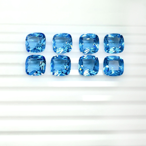 Piedras preciosas sueltas calibradas de hidro cuarzo azul suizo de corte facetado de alta calidad para la fabricación de joyas suministros de artesanía DIY de cuarzo Suelto - Product Image 3