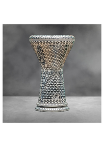 Gawharet El Fan, Tambor Doumbek de Aluminio Hecho a Mano con Diseño Geométrico de Diamantes para Mosaico Triangular - Product Image 5